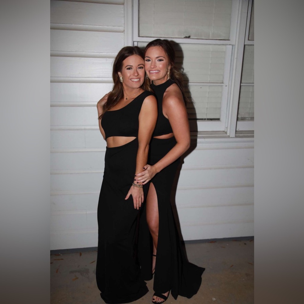 Black formal dress size Large but altered to a medium size 8